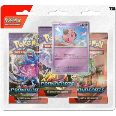 Pokemon Scarlatto e Violetto Cronoforze Blister 3 Buste + 1 Carta Cleffa (ITA)