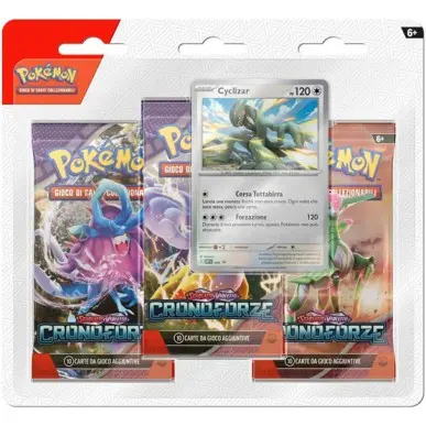 Pokemon Scarlatto e Violetto Cronoforze Blister 3 Buste + 1 Carta Cyclizar (ITA)