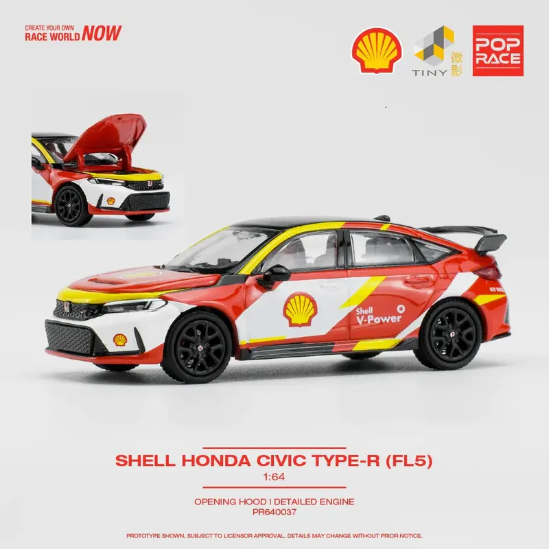 Pop Race - Honda Civic FL5 TYPE-R Shell - Scala 1/64 PR64-037