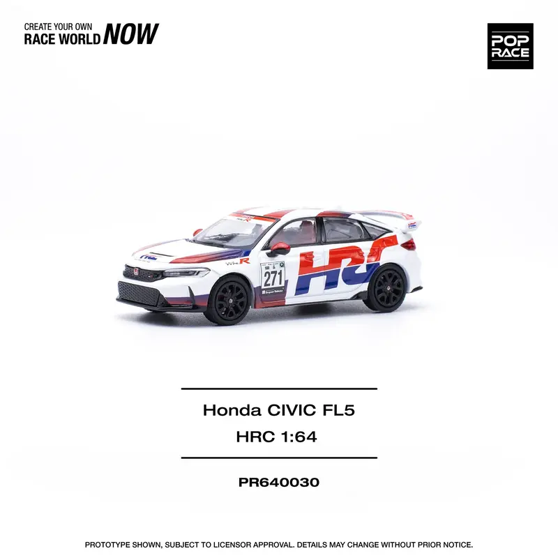 Pop Race - Honda Civic FL5 TYPE-R TCR - HRC - Scala 1/64 PR64-030