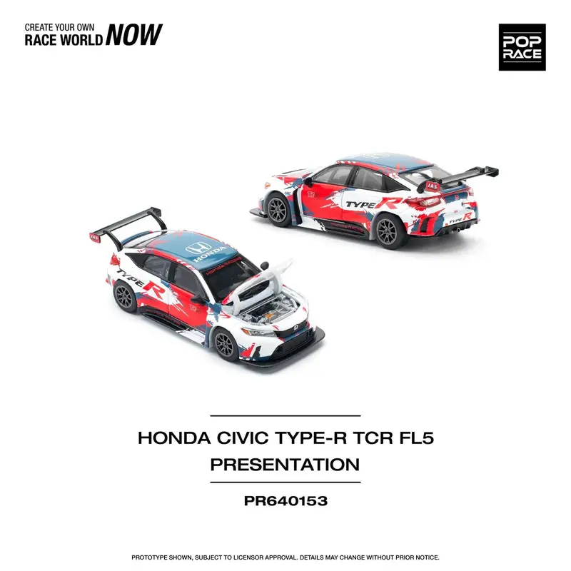 Pop Race - Honda Civic FL5 TYPE-R TCR PRESENTATION - Scala 1/64 PR64-153