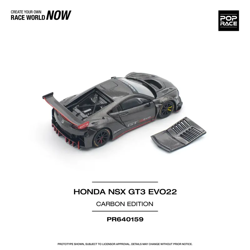 Pop Race - Honda NSX GT3 EVO22 Carbon Edition - Scala 1/64 PR64-0159