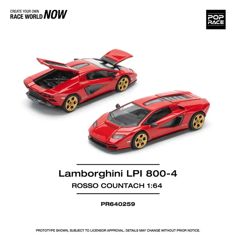 Pop Race - Lamborghini Countach LPI 800-4 Red - Scala 1/64 PR64-259