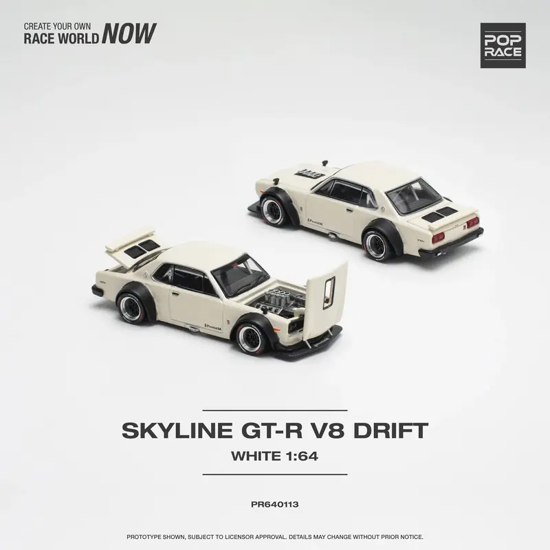 Pop Race - Nissan Skyline GT-R V8 Drift (Hakouka) Scala 1/64 PR64-0113