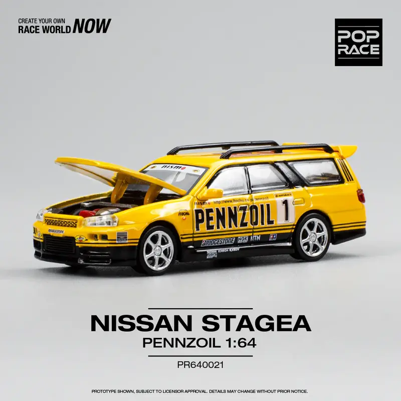 Pop Race - Nissan Stagea R34 Pennzoil - Scala 1/64 PR64-21