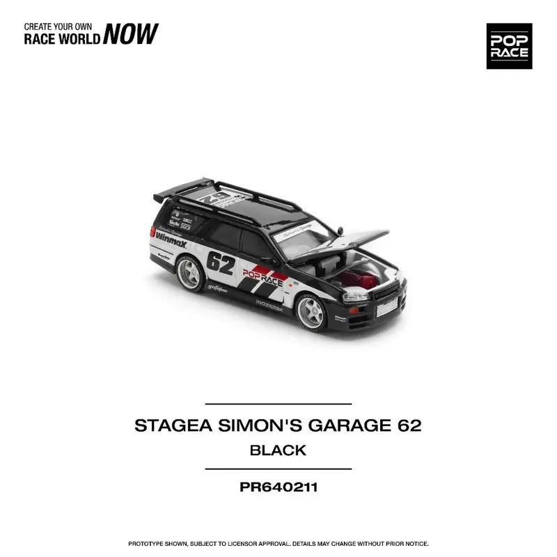 Pop Race - Nissan Stagea Simon's Garage #62 - Scala 1/64 PR64-211