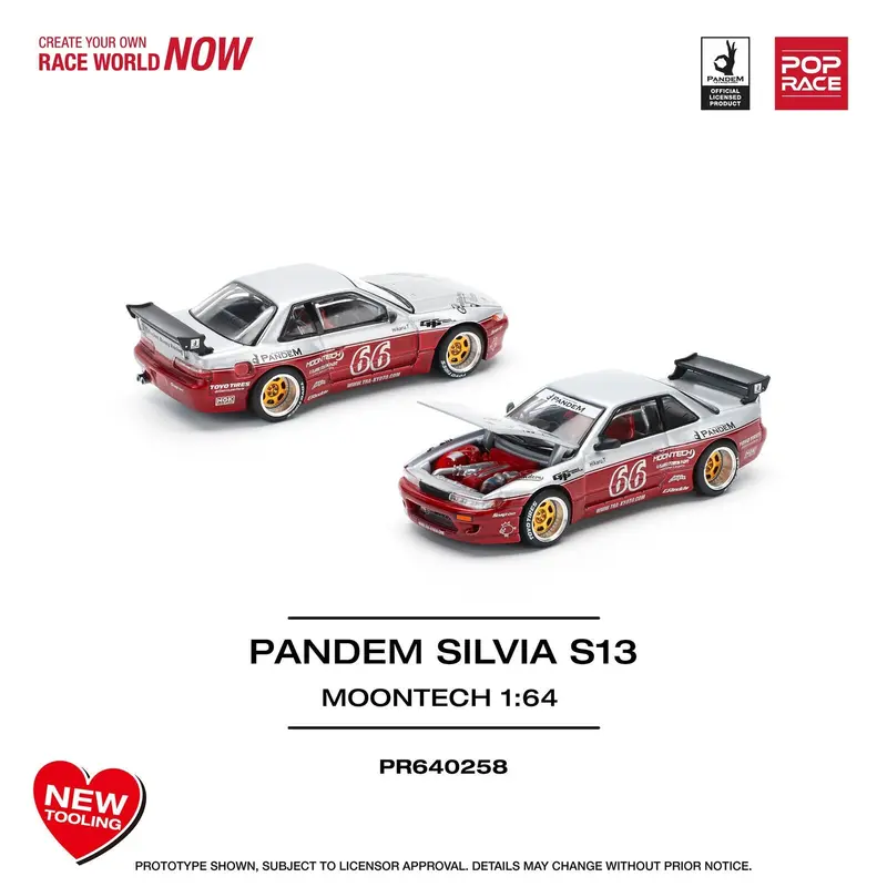 Pop Race - Panden Silvia S13 Moontech - Scala 1/64 PR64-258