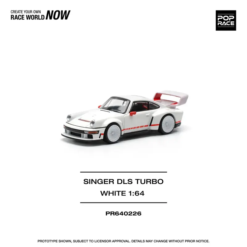 Pop Race - Porsche Singer DLS Turbo White - Scala 1/64 PR64-226