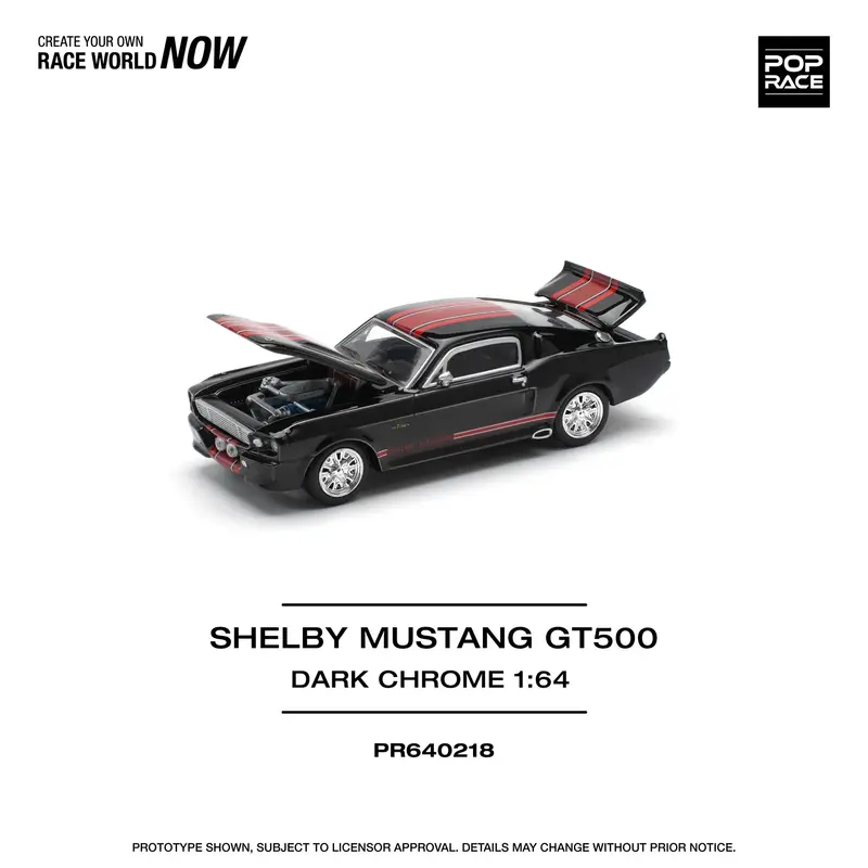 Pop Race - Shelby Mustang GT500 Dark Chrome - Scala 1/64 PR64-218