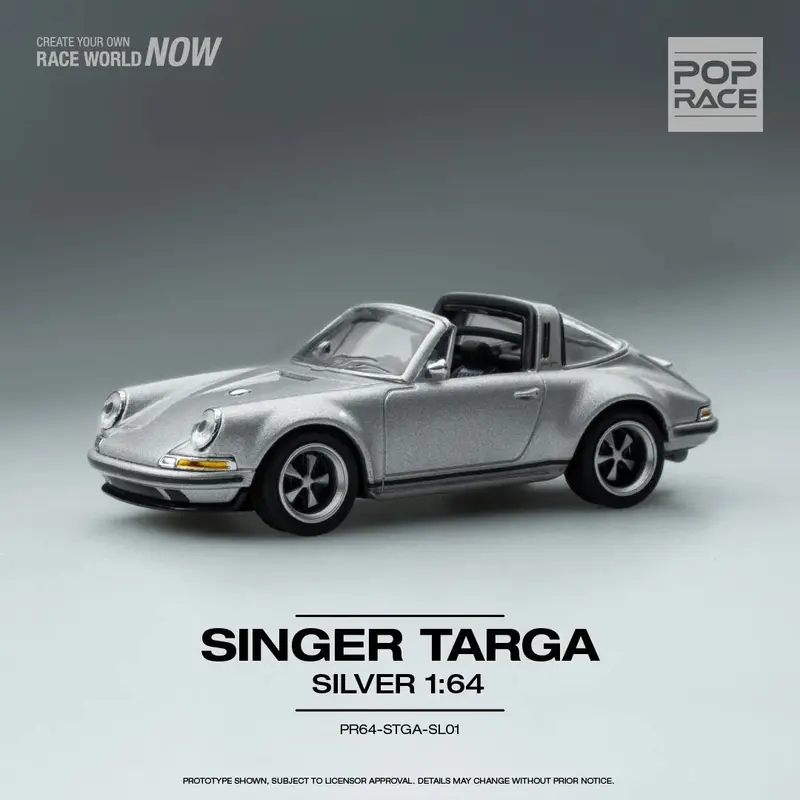 Pop Race - Singer Targa Silver Porsche - Scala 1/64 PR64-SGTA-SL01