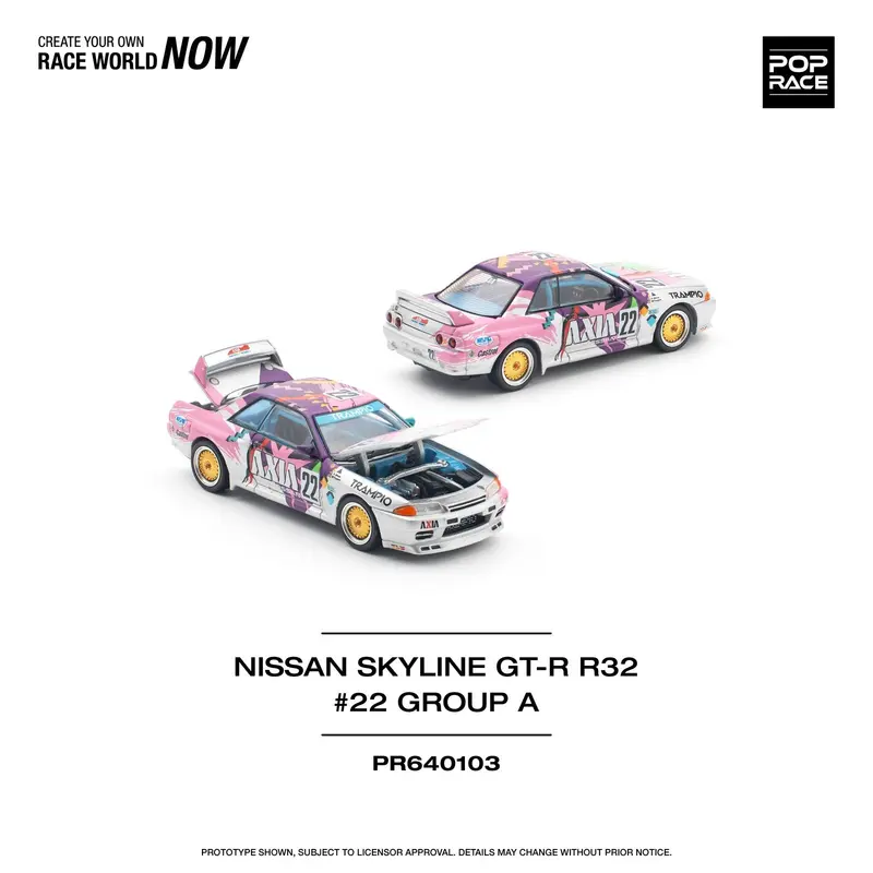 Pop Race - Skyline GT-R R32 JTC 1991 Group A #22 Axia - Scala 1/64 PR64-103