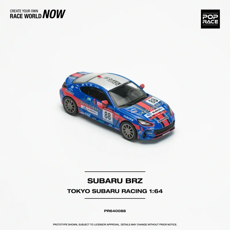 Pop Race - Subaru BRZ Tokyo Subaru Racing Scala 1/64 PR64-0088