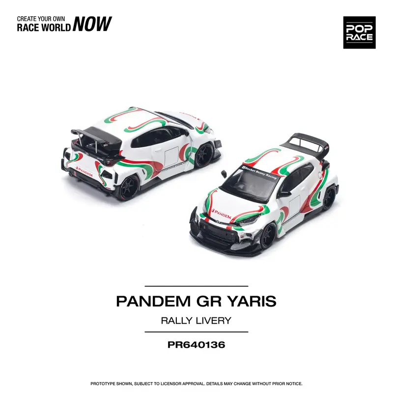 Pop Race - Toyota Pandem GR Yaris Rally Livery - Pop Race - Scala 1/64 PR64-136