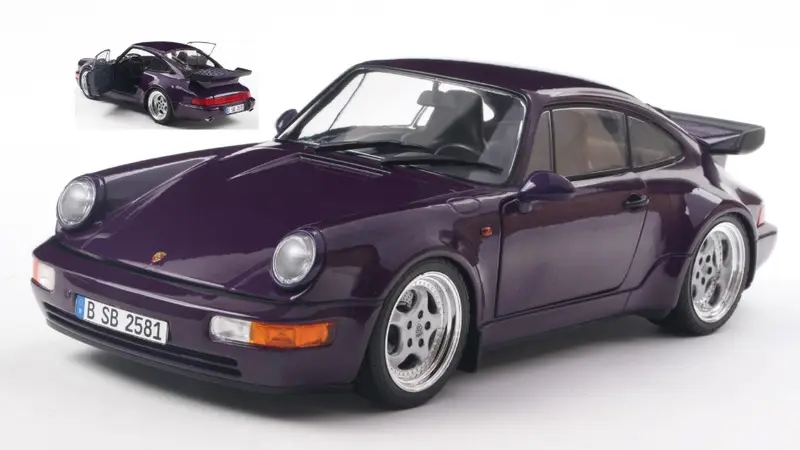 PORSCHE 911 (964) TURBO 1990 VIOLET BLUE METALLIC 1