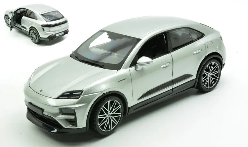 PORSCHE MACAN TURBO ELECTRIC SILVER 1