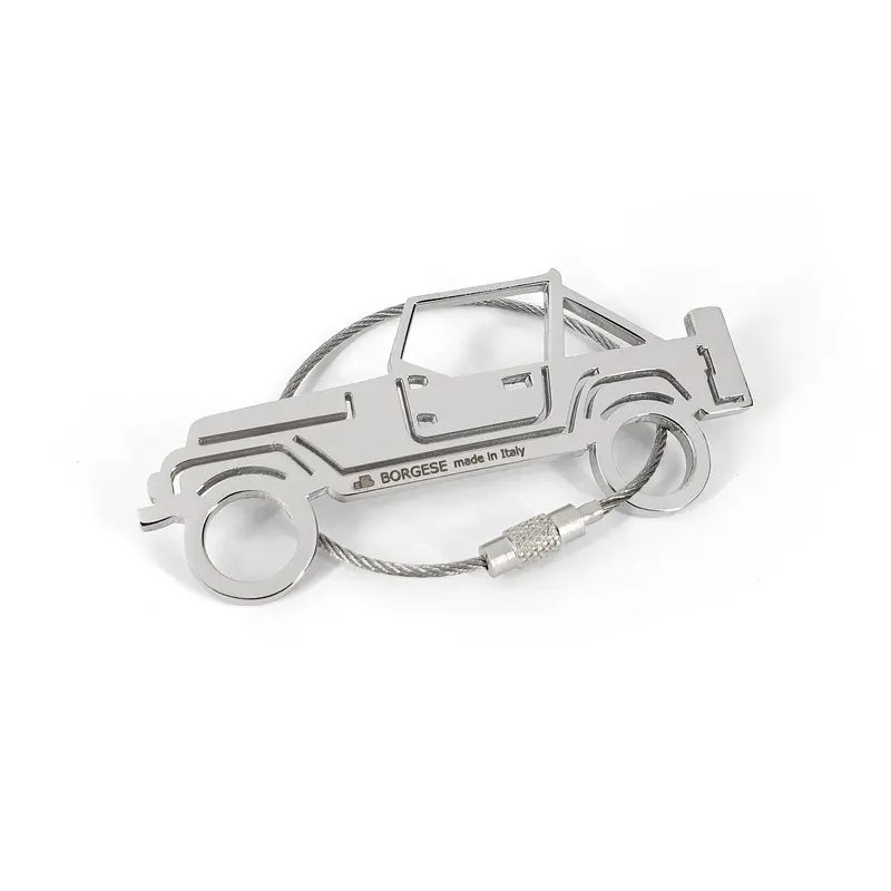 Portachiavi Jeep Wrangler Acciaio Inox Lucido Cod. S80B075