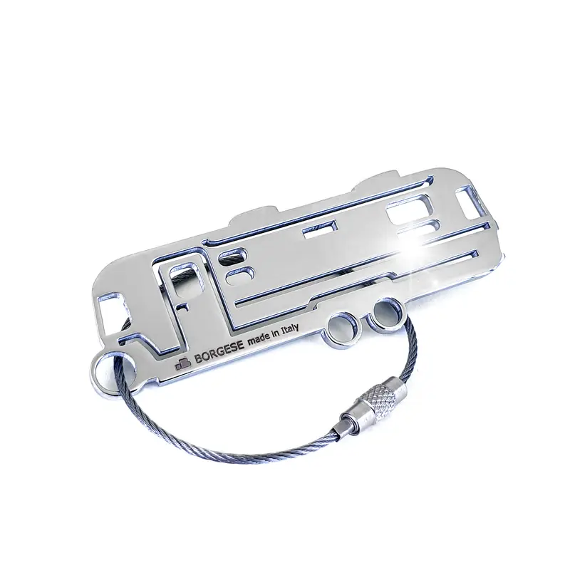 Portachiavi Roulotte Volante Acciaio Inox Lucido Cod. S80B001