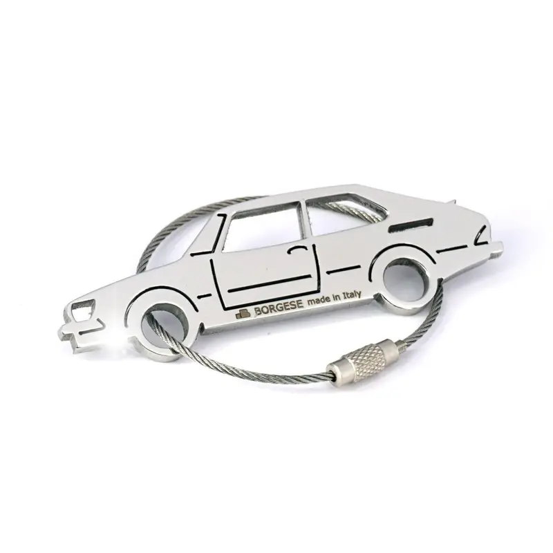 Portachiavi SAAB 900 Turbo Acciaio Inox Lucido Cod. S80B129