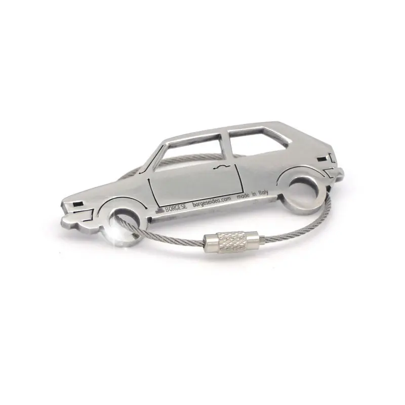 Portachiavi Volkswagen Golf Mk1 Acciaio Inox Lucido Cod. S80B092