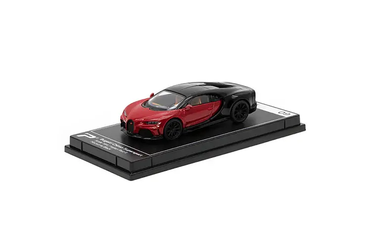 PosterCars - Bugatti Chiron Supersport (Italian Red & Nocturne Black) - Scala 1/64 H09