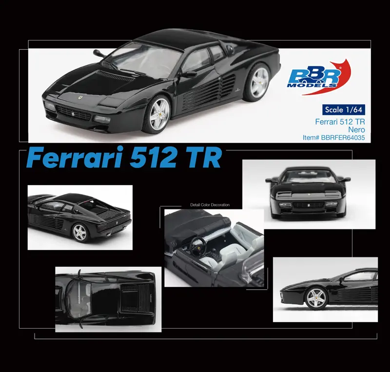 [PRE-ORDER] BBR - Ferrari 512 TR Nero 1992 - Scala 1/64 BBRFER64035