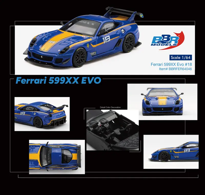 [PRE-ORDER] BBR - Ferrari 599XX Evo #18 2011 - Scala 1/64 BBRFER64046
