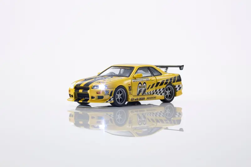 [PRE-ORDER] Kyosho - Nissan Skyline GTR (R34) MOONEYS 2 with led 2026 - Scala 1/64 07134LM2