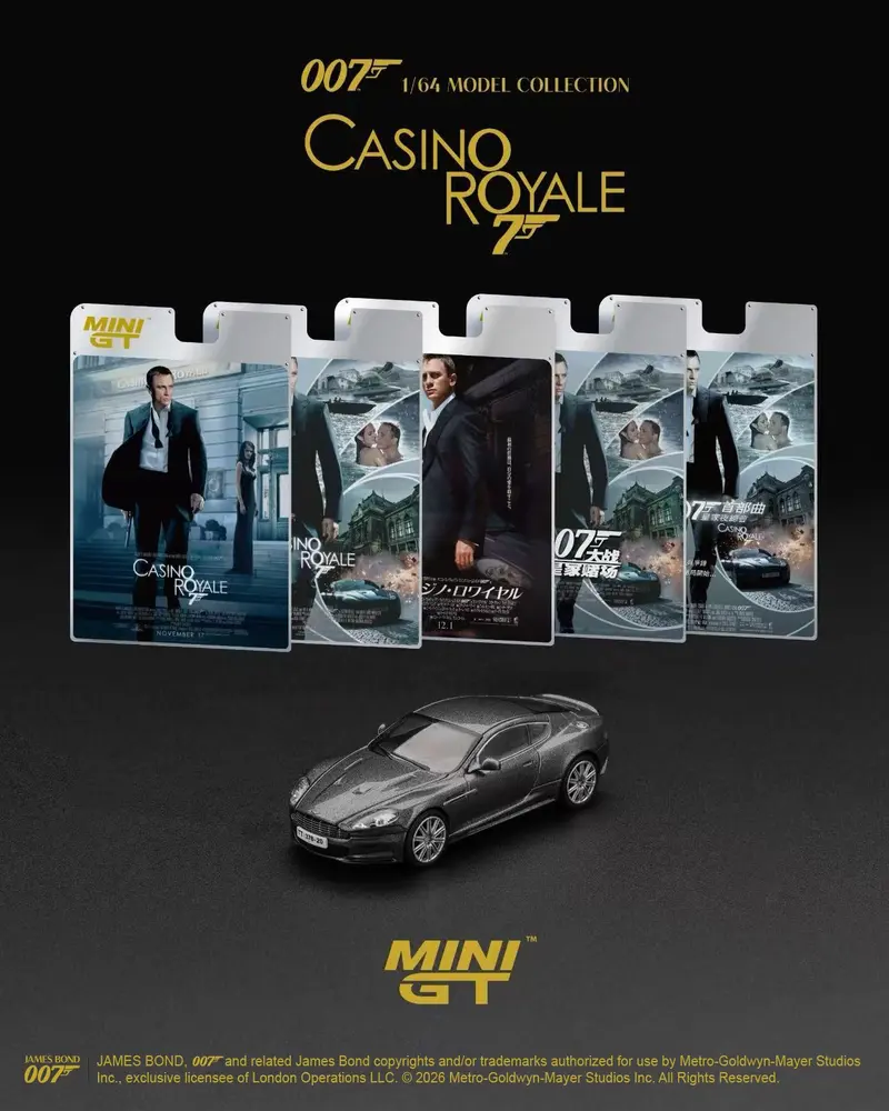 [PRE-ORDER] Mini GT - Aston Martin DBS Casino Royale James Bond 007 movie 2006 - Scala 1-64 MGT00917-007S Spanish Blister