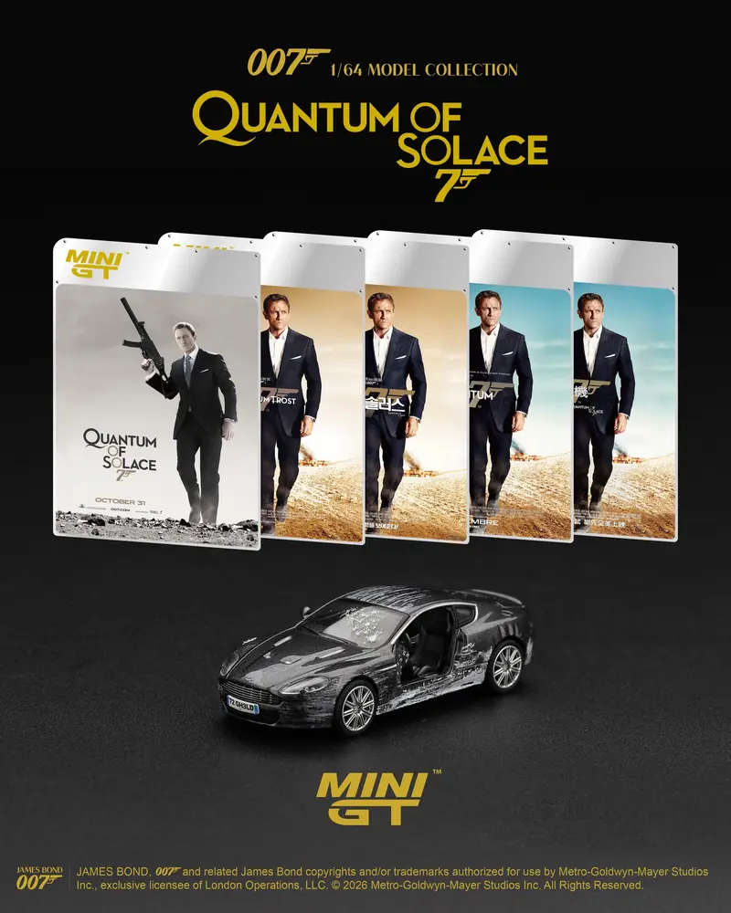 [PRE-ORDER] Mini GT - Aston Martin DBS Quantum Of Solace James Bond 007 movie 2008 - Scala 1/64 MGT00924-007TC Chinese Blister