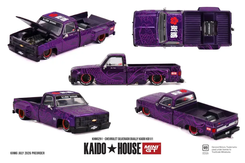 [PRE-ORDER] Mini GT - Chevrolet Silverado Dually KAIDO Koi V1 1980 - Kaido House - Scala 1/64 KHMG291