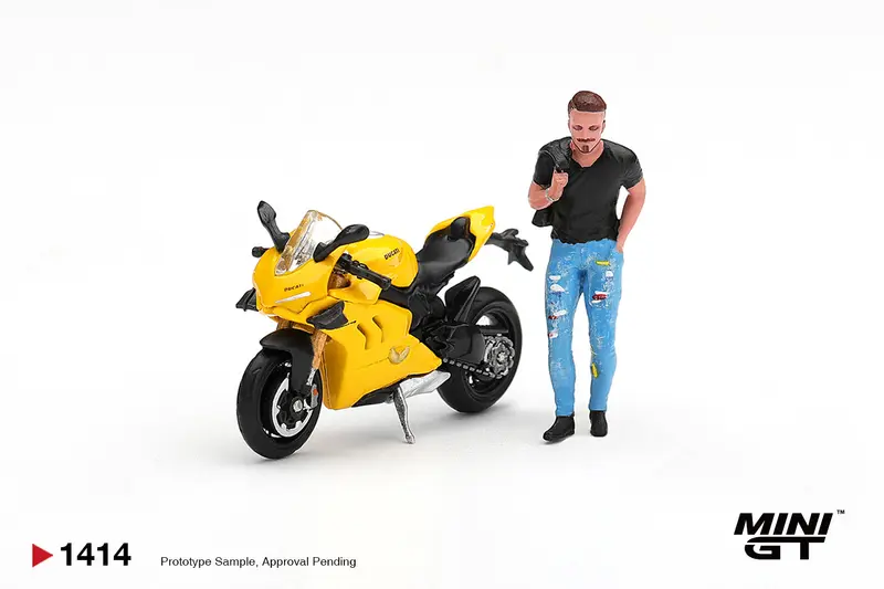 [PRE-ORDER] Mini GT - Ducati Panigale V4 Giallo with figure 2020 - Scala 1/64 MGT01414-L