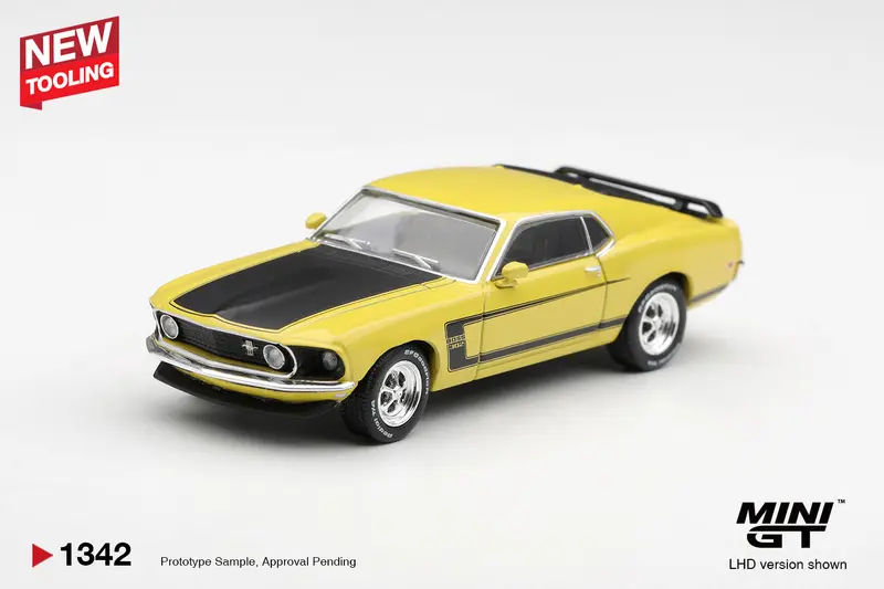 [PRE-ORDER] Mini GT - Ford Mustang Boss 302 Bright Yellow 1969 - Scala 1/64 MGT01342-L