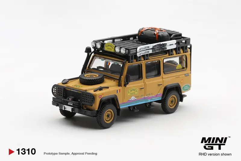 [PRE-ORDER] Mini GT - Land Rover Defender 110 Camel Trophy Tierra del Fuego CT10 Team Romania 1998 – Scala 1/64 MGT01310-R