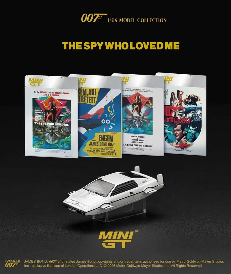 [PRE-ORDER] Mini GT - Lotus Esprit S1 Submarine The Spy Who Loved Me James Bond 007 movie 1977 - Scala 1/64 MGT00920-007J Japanese Blister