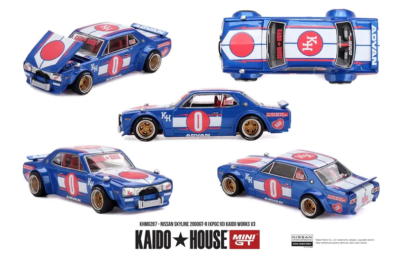 [PRE-ORDER] Mini GT - Nissan Skyline 2000GT-R (KPGC10) Kaido Works V3 1969 - Kaido House - Scala 1/64 KHMG287