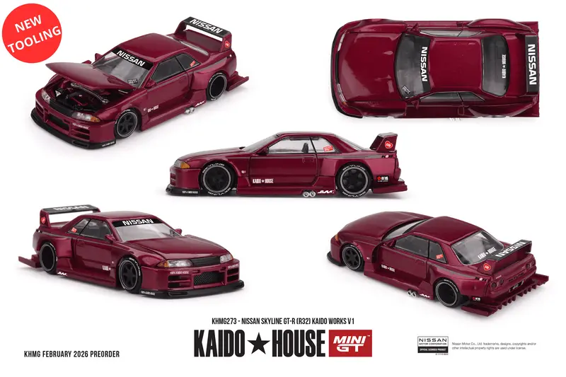 [PRE-ORDER] Mini GT - Nissan Skyline GT-R (R32) KAIDO WORKS V1 1989 - Kaido House - Scala 1/64 KHMG273