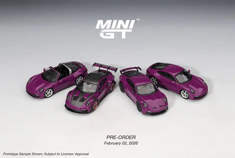 [PRE-ORDER] - Mini GT - Porsche 911 (992.1) Rubystone Red Set 2025 - Scala 1/64 MGTS0021