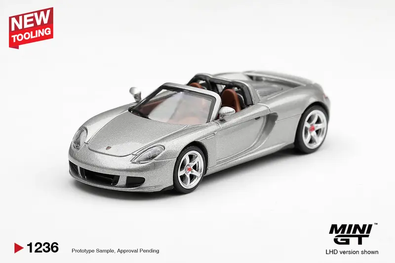 [PRE-ORDER] Mini GT - Porsche Carrera GT Silver 2006 - Scala 1/64 MGT01236-L