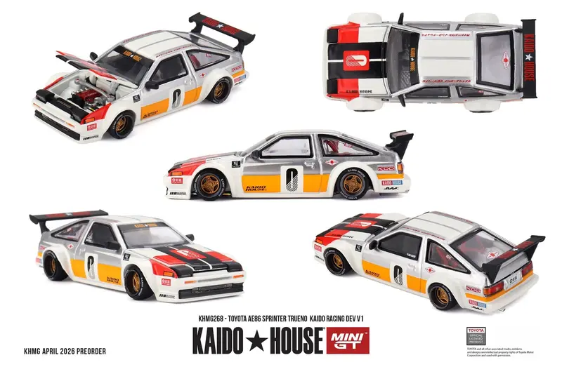 [PRE-ORDER] Mini GT - Toyota AE86 Sprinter Trueno Kaido Racing Dev 1 1983 - Kaido House - Scala 1/64 KHMG268
