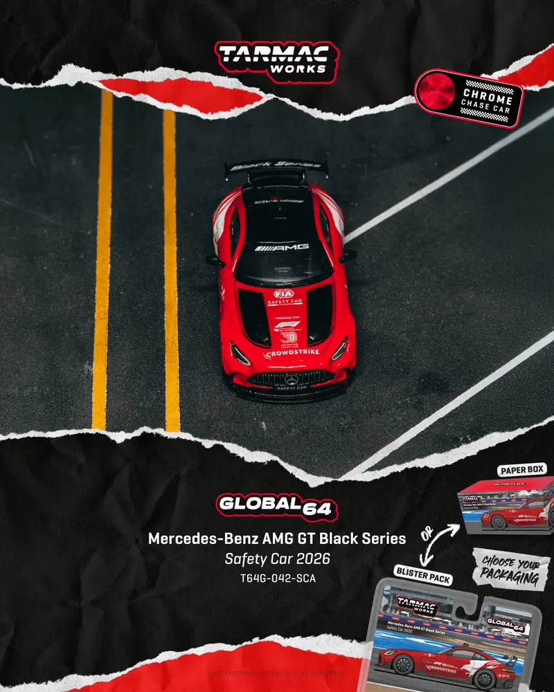 [PRE-ORDER] Tarmac Works - Mercedes-Benz AMG GT Black Series SAFETY CAR 2026 - GLOBAL64 - Scala 1/64 T64G-042-SCA-RE
