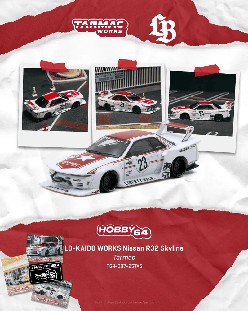 [PRE-ORDER] Tarmac Works - Nissan R32 Skyline LB-KAIDO WORKS 2026 - HOBBY64 - Scala 1/64 T64-097-25TAS