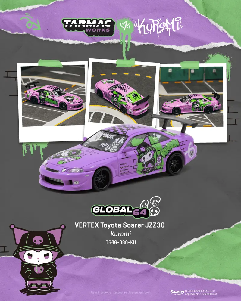 [PRE-ORDER] Tarmac Works - Toyota Soarer (JZZ30) VERTEX KUROMI 1998 - GLOBAL64 - Scala 1/64 T64G-080-KU