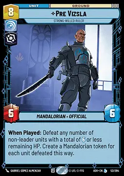Pre Vizsla, Forte Guida Di Mandalore - Ceneri dell'Impero (Legendary) [ASH-053]