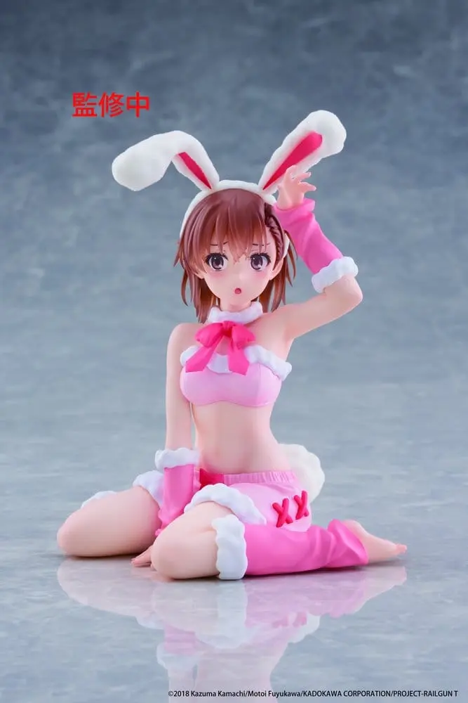 PREORDINE+ 01/2027 A Certain Scientific Railgun Moflock PVC Figure Mikoto Misaka (Fluffy Bunny Ver.) 13 cm
