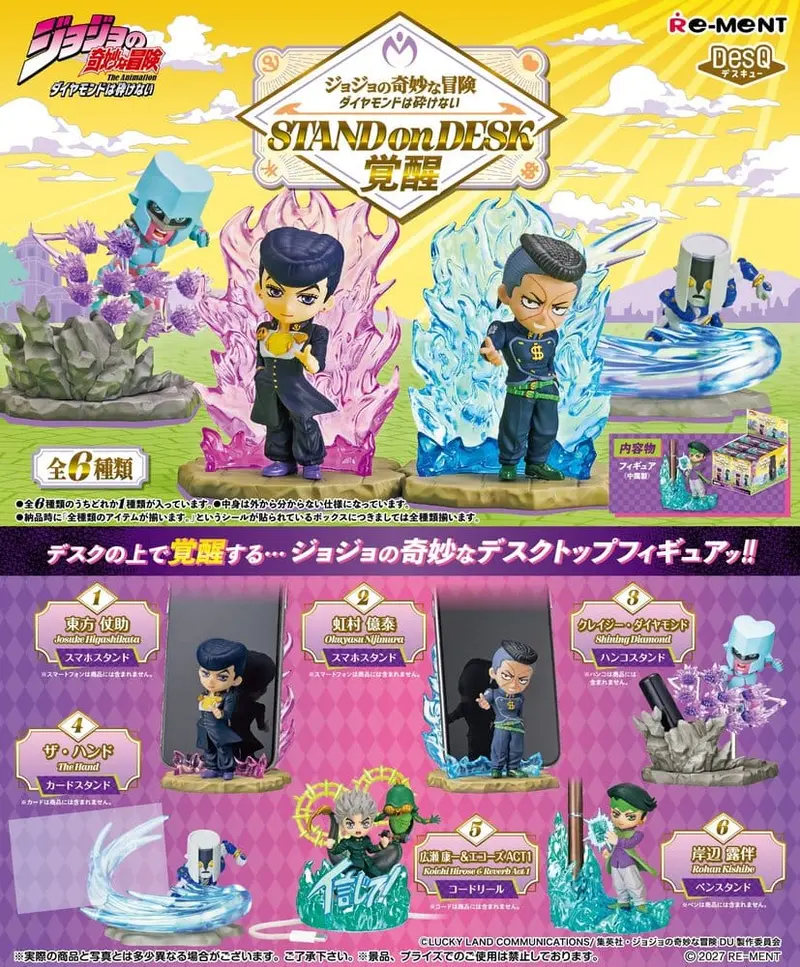 PREORDINE+ 04/2027 JoJo's Bizarre Adventure Mini Figures Part 4 Desktop Figure Blind Box Display (6)