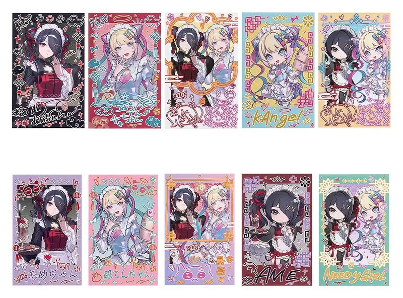 PREORDINE+ 07/2027 Needy Streamer Overload Needy Streamer Chinese Restaurant Series Trading Cards Collectible Instant Photo-Style 5 x 9 cm Blind Box Assortment (10)