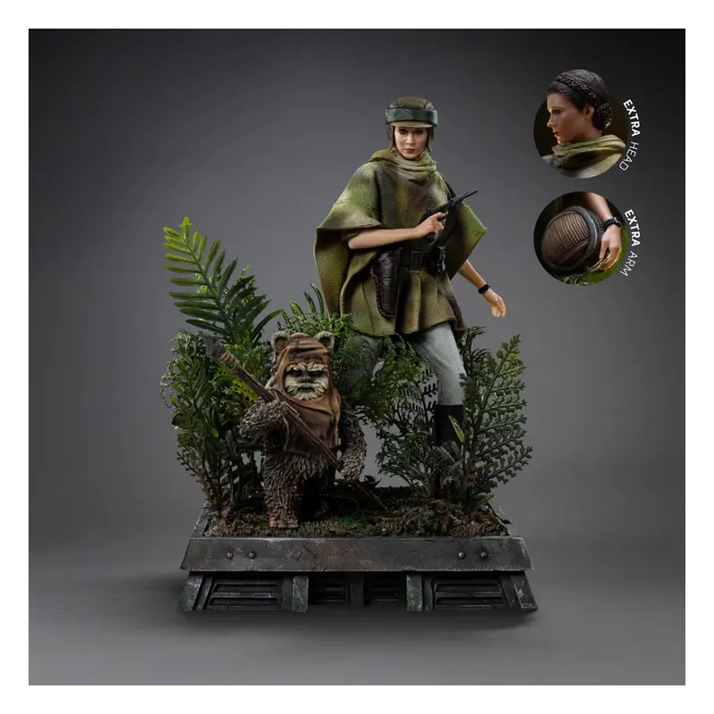 PREORDINE+ 12/2026 Star Wars Episode VI Art Scale Statue 1/10 Leia and Wicket 21 cm