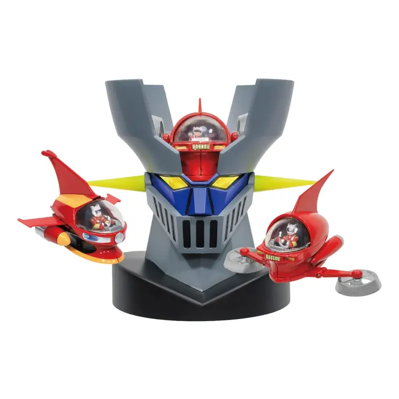 PREORDINE+ CHIUSO 01/2026 Mazinger Z Figure Metal Action Brain Condor Hover & Jet Pilder Set 11 cm