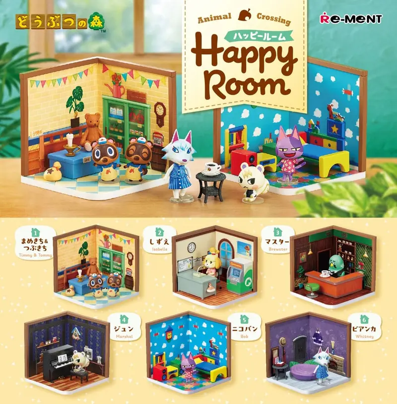 PREORDINE+ CHIUSO 02/2026 Animal Crossing Mini Figures Happy Room Blind Box Display (6)