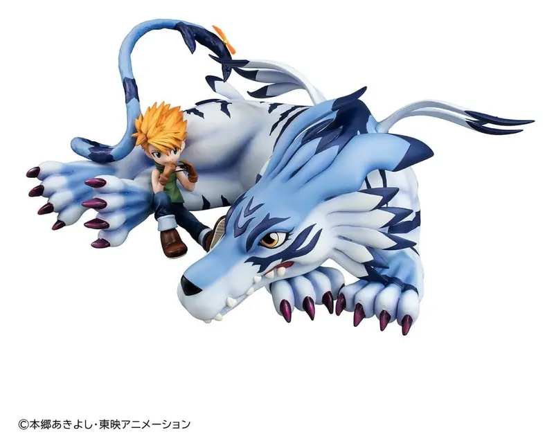 PREORDINE+ CHIUSO 03/2027 Digimon Adventure G.E.M. Series PVC Figure Garurumon & Ishida Yamato 25 cm (Repeat)